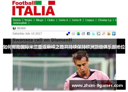 如何帮助国际米兰重返巅峰之路并持续保持欧洲顶级俱乐部地位